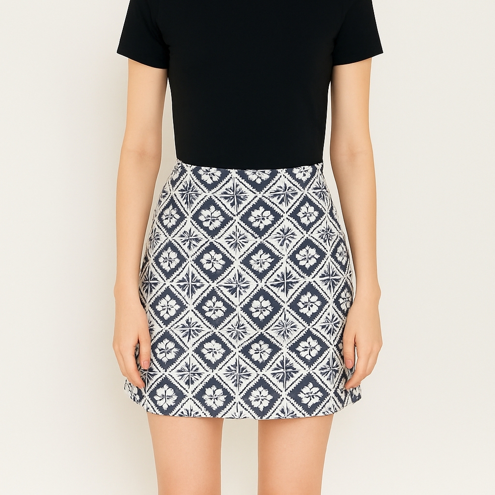 RipSkirt Hawaii versatile quick-drying  water-repellent skirt Black White Print